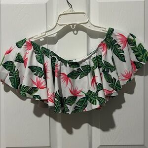 Tropical Off-Shoulder swim Top